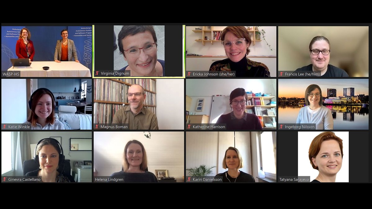 Trustworthy AI, ethical issues, cyber security, legislation, empowering people and human-centered AI was addressed at the <a href="/wasp_hs/">WASP-HS</a> community reference meeting on 25 March led by inspiring chairs (see image) wasp-hs.org/news/healthcar…