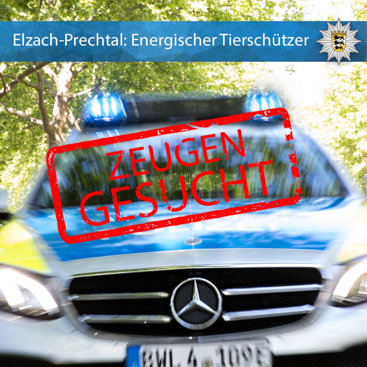 PolizeiFR's tweet photo. 🚓 #Elzach-#Prechtal: Energischer Tierschützer - Zeugen gesucht: https://t.co/NfBsRfA5qs
Der Mann griff die Frau im Auto an - weil diese ihren #Hund nebenher laufen ließ.
Zeugen melden sich bitte beim Polizeirevier #Waldkirch unter der ☎️ 07681-40740
#Polizei #Freiburg https://t.co/lk9Rsy5ZbO