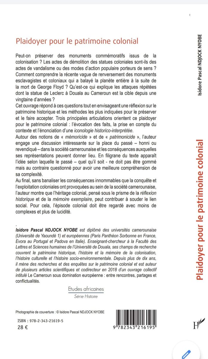 Vient de paraître - Plaidoyer pour le patrimoine colonial.