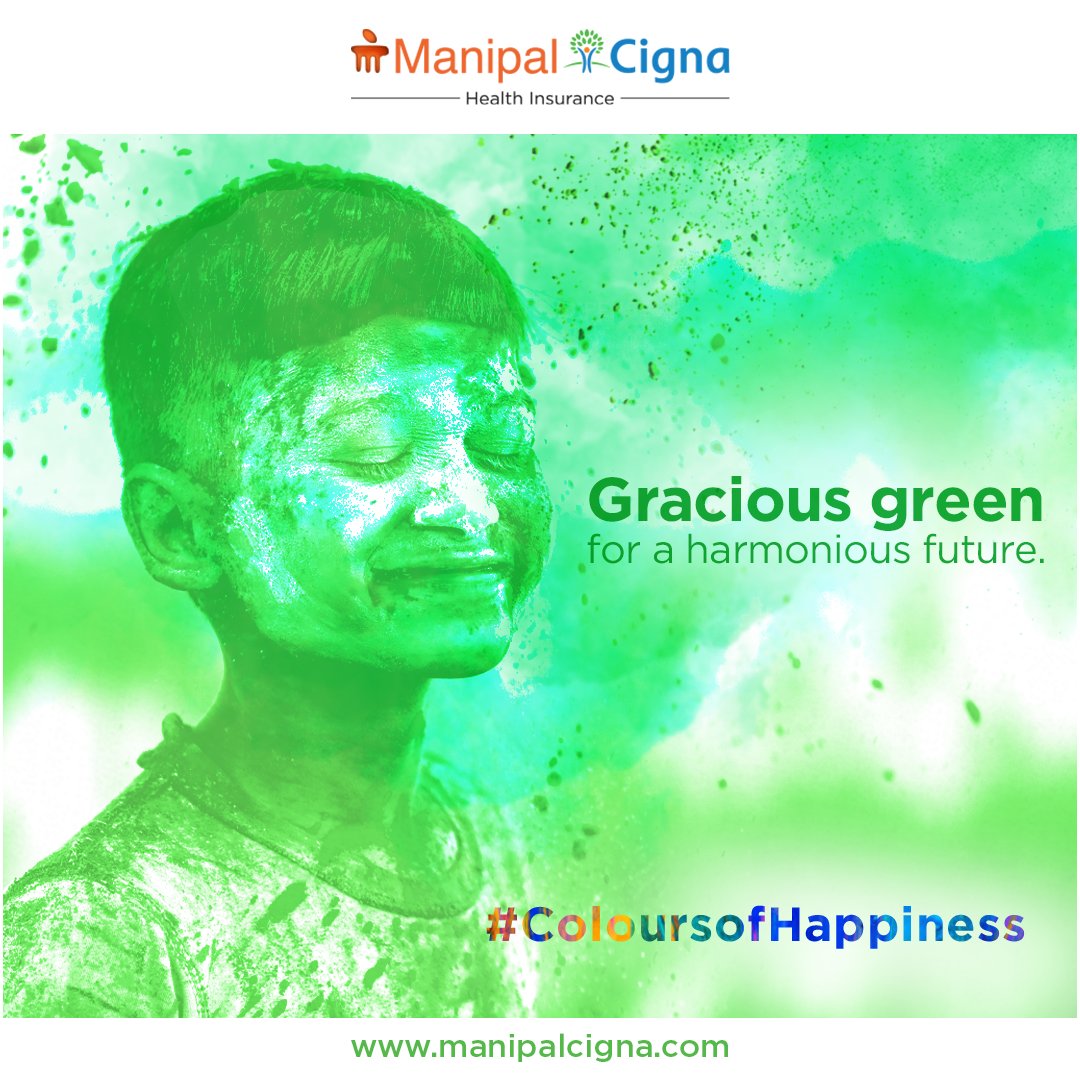 ManipalCigna's tweet image. Here's wishing everyone a safe &amp;amp; colourful Holi. #ColoursOfHappiness #Holi #ManipalCigna #HealthHaiTohLifeHai