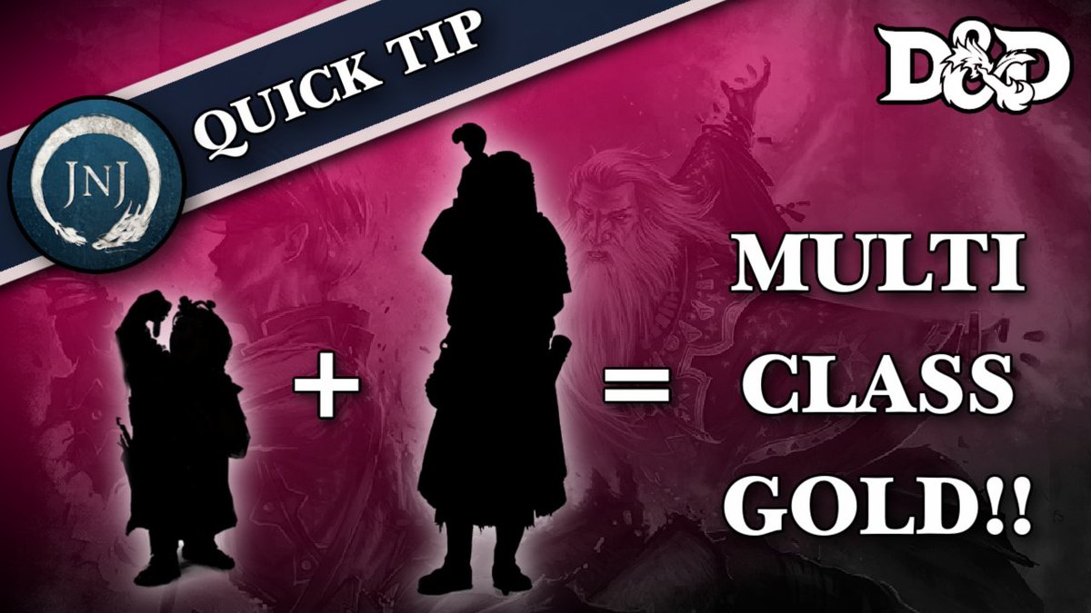 JNJtabletop's tweet photo. Just a quick 1 level multiclass dip can give this #DnDcharacter class a BIG boost in versatility without sacrificing much at all!  What could it be and why??  Check out our latest #shorts on our YouTube to find out!

#dnd #dndmulticlass #dndbuild

https://t.co/Y7nbG4mLmm https://t.co/5daRDCPRIn