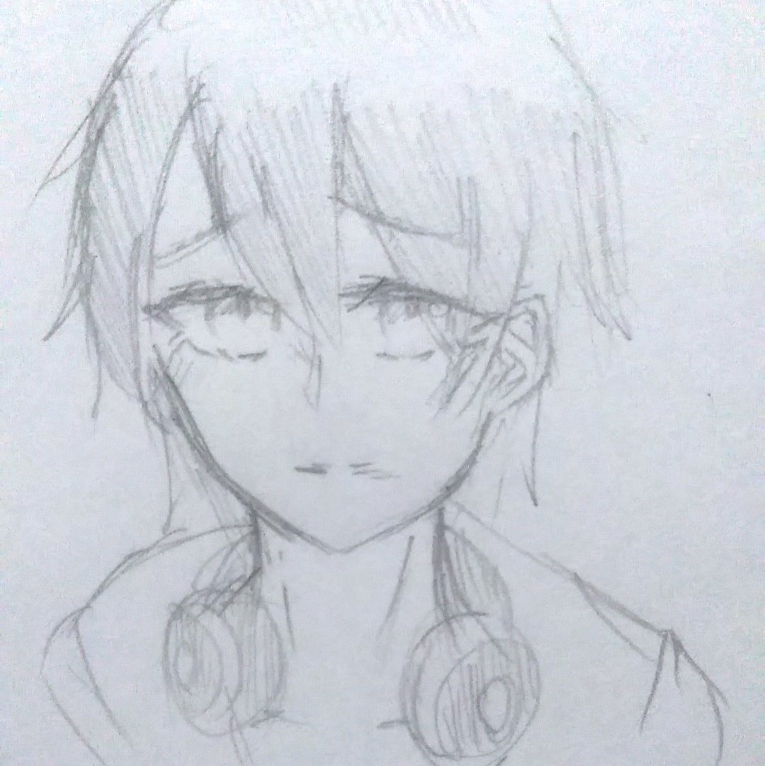 いいねした人のアイコンをシャーペンでさらさら自分の絵柄で描く お待たせし 食べましたがのイラスト