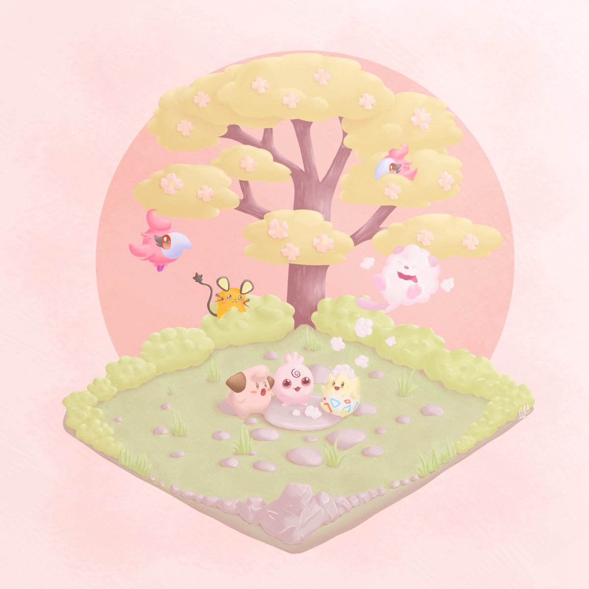 waldy_drw's tweet photo. Hello ✨
Petit fanart Pokémon avec les bébés type fée https://t.co/5mqEB4FDI0