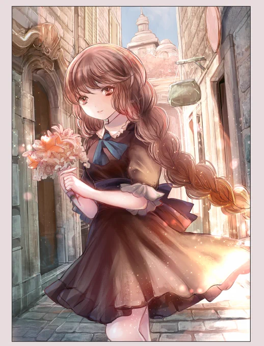 「 春の町 」

春の暖かい日差しに誘われて

季節の女の子シリーズの
三つ編みの女の子のオリジナルイラストです。

#見た人も無言で茶髪美少女貼れ 
#絵録 #イラスト置き場 
