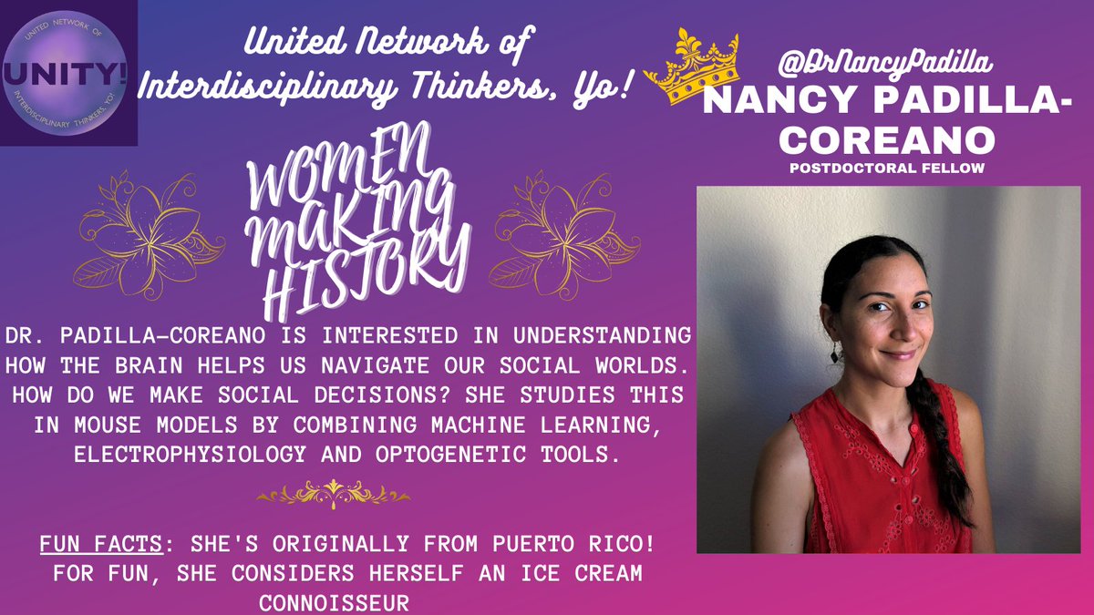 UNITY4BIPOC's tweet photo. Today, we present, Dr. Nancy Padilla-Coreano! @DrNancyPadilla 
—
Dr. Padilla-Coreano was also named a 2020 L’Oréal USA For Women in Science Fellow. Dope video of the award here: https://t.co/uOSEUbxHus. #unity4bipoc #womenhistorymonth #womeninscience #supportbipoc #supportbiwoc https://t.co/0U27AZ7qim