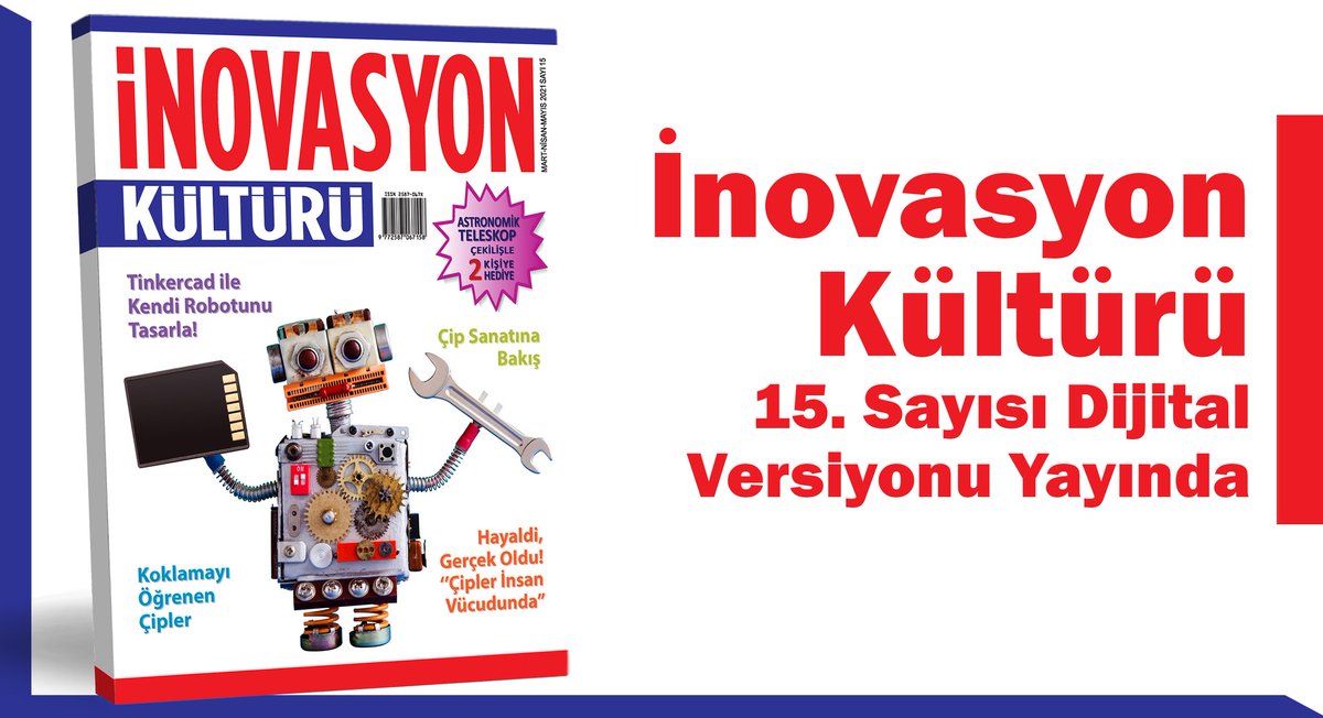 İnovasyon Kültürü dergisi mart sayısı yayınlandı. #inovasyon #mikroçip #girişimcilik #future #technology #scratch #coding #youth #magazine