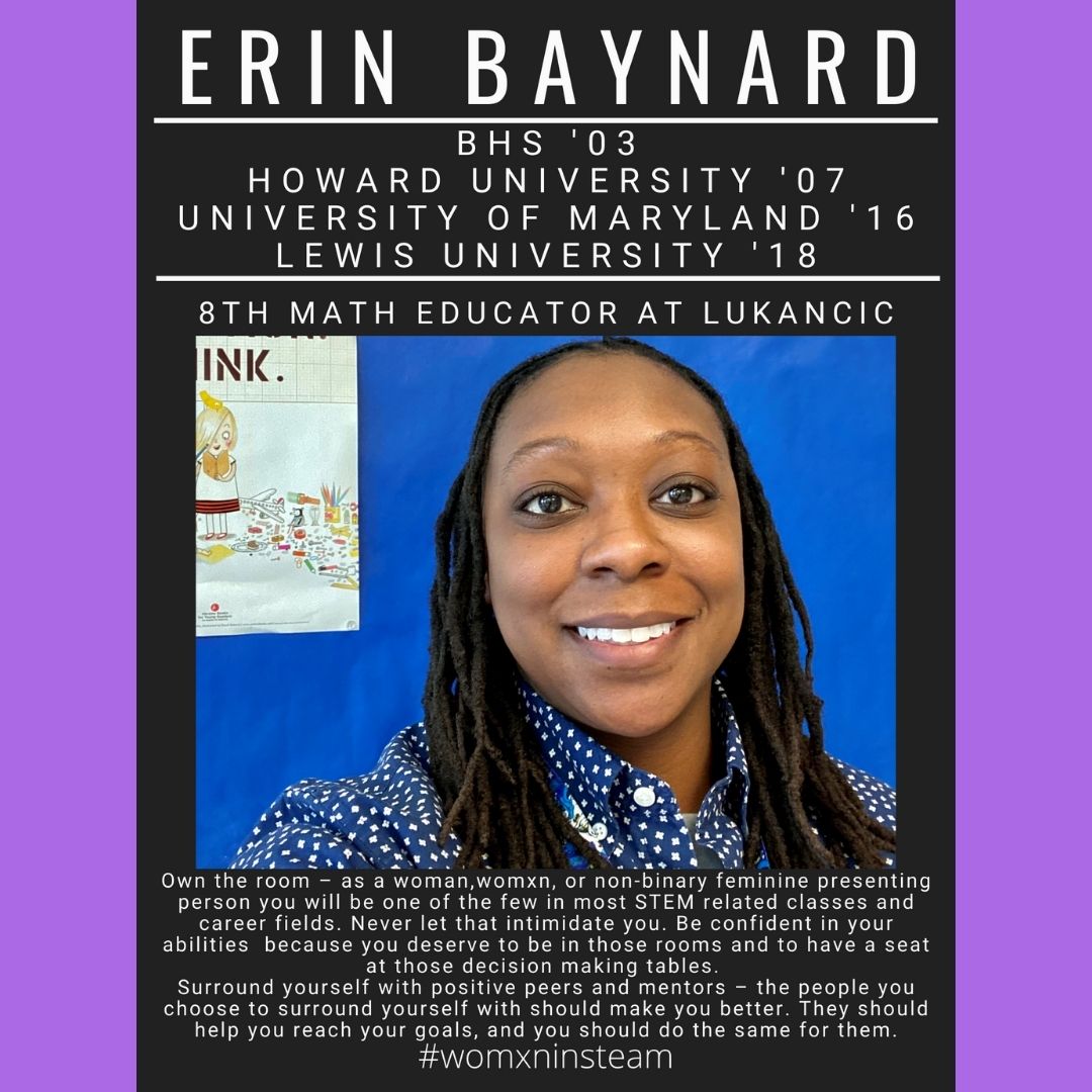 RomeoMathDept's tweet photo. "Own the room... Be confident in your abilities because you deserve to be in those rooms and to have a seat at those decision making tables"
-Erin Baynard, 8th Grade Educator at Lukancic
#WomxnInSTEAM #WomxnsHistoryMonth #SeeYourselfInMath https://t.co/uWcTQapl7C