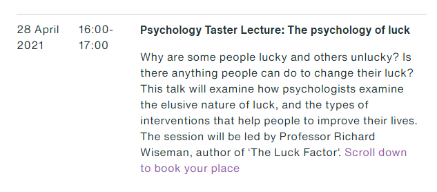 HBKSocSci's tweet photo. FREE university taster lectures. Just sign up online

@UniofHerts @uniofeastanglia https://t.co/wvCg7KGaiS