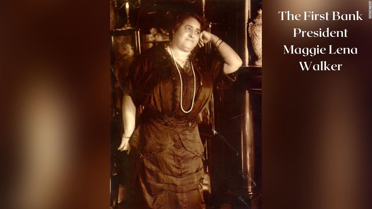 Today we celebrate Maggie Lena Walker.
Maggie Lena Walker was an African-American businesswoman and teacher. Walker was the first African-American woman to charter a bank and serve as its president in the United States. 
youtu.be/SBuDSLrRKBU