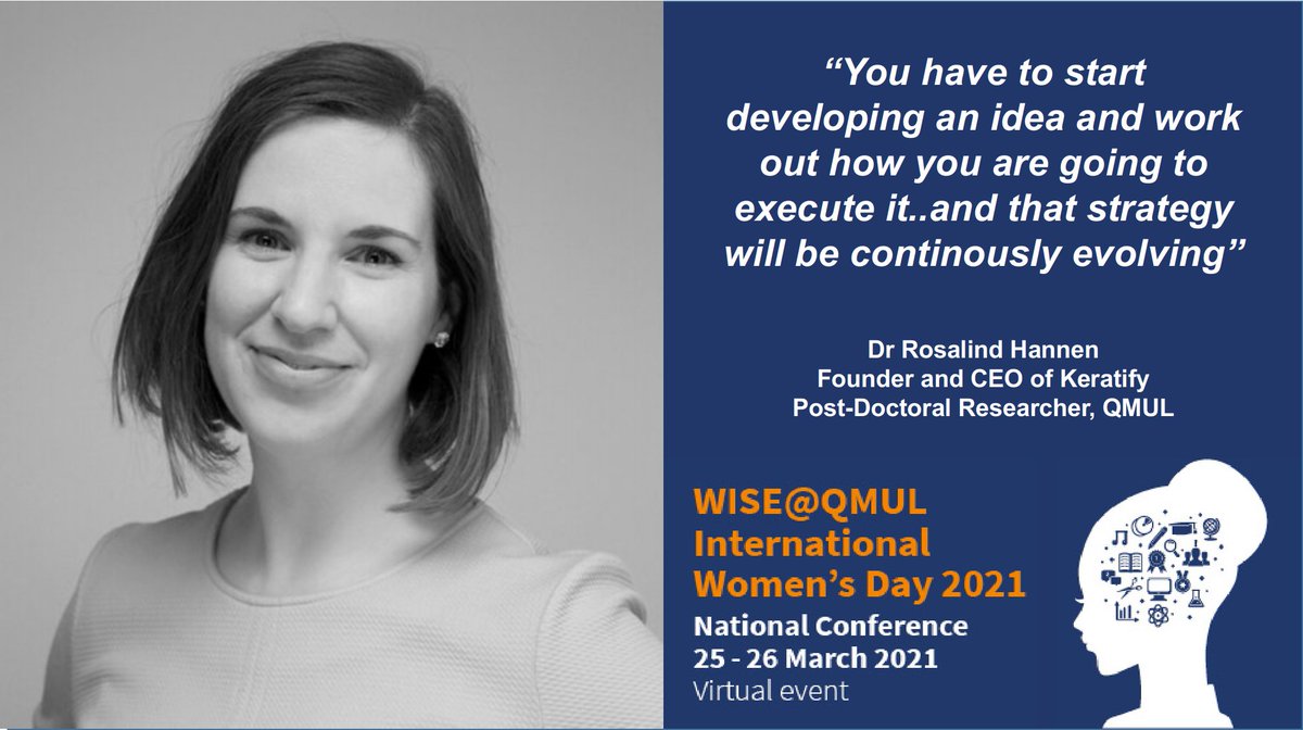 WISEQMUL's tweet photo. Highlights from Day2

Dr Rosalind Hannen on #ResearchCommercialization: "You have to start developing and idea and work out hw you are going to execute it, and that strategy will be continuously evolving"

#WISEcan #WISEQMUL2021 #ChooseToChallenge https://t.co/Pa1YmQYEYI