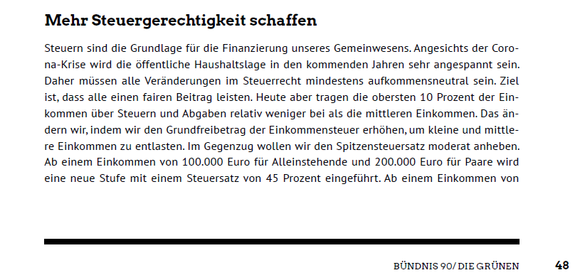 Gert_Woellmann's tweet photo. .@Die_Gruenen wollen, dass die "oberen" 10% mehr Steuern zahlen. Dazu soll d Spitzensteuersatz ab einem Einkommen von 100 kEUR mit 45% besteuert werden. Aktuell greifen 42% ab 57 kEUR. Ab 250 kEUR sollen es 48% werden.

Aber belastet das wirklich nur die höheren Einkommen? (1/6) https://t.co/JlbdANzUtw