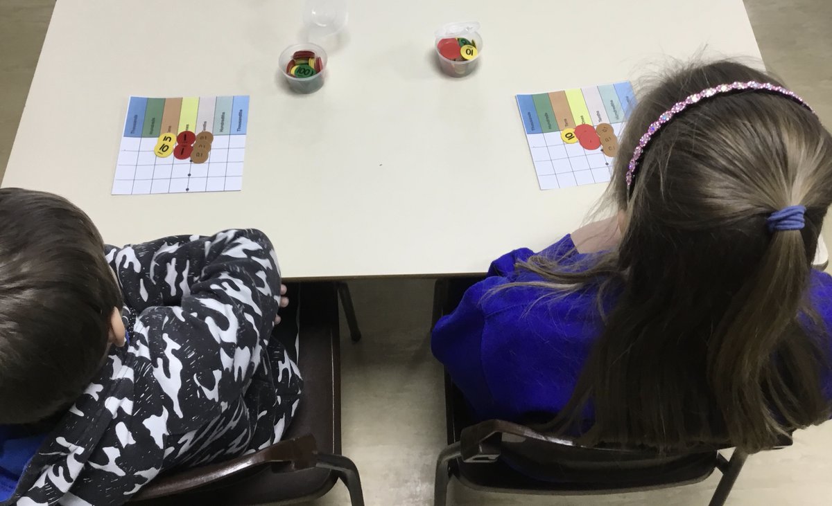 LeysFarm's tweet photo. Class AW are proud of themselves for using place value counters to show fractions as decimals on a grid this week in maths. They have a good understanding of tenths as decimals. Well done Class AW. #LFJSmaths #LFJScpa https://t.co/3YNS4sorKy