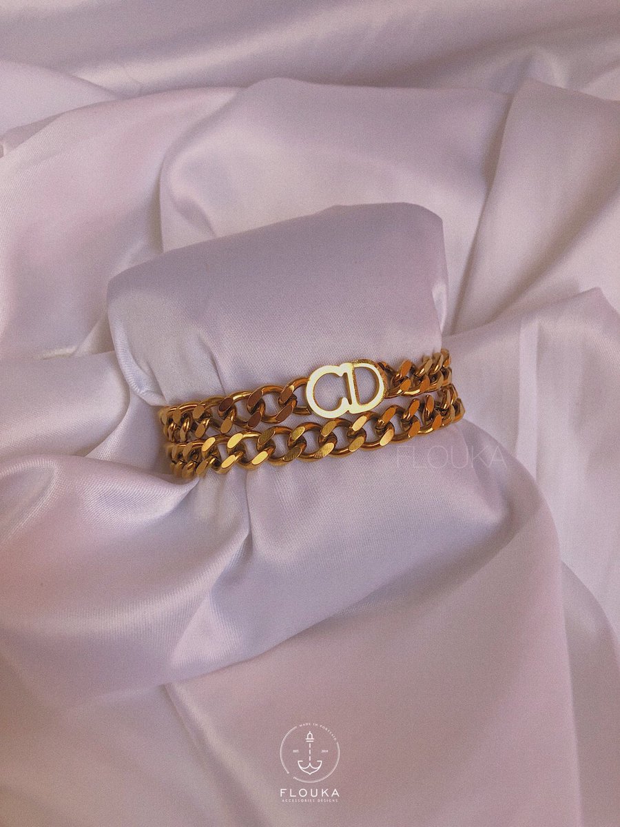 Flouka5's tweet photo. 🔥 Only from FLOUKA in EGYPT 🇪🇬 
• double layer bracelet < CD > 
• stainless steel #waterproof 💦
• don’t change her color 
• available now for 200 LE 🔥 https://t.co/UjmSy6SMHS