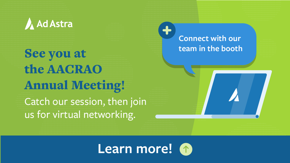 Will you be at the <a href="/AACRAO/">AACRAO</a> Annual Meeting? We'll (virtually) be there too! Learn more about our session and check out ways we connect here: hubs.ly/H0JQH6R0

#AACRAO2021