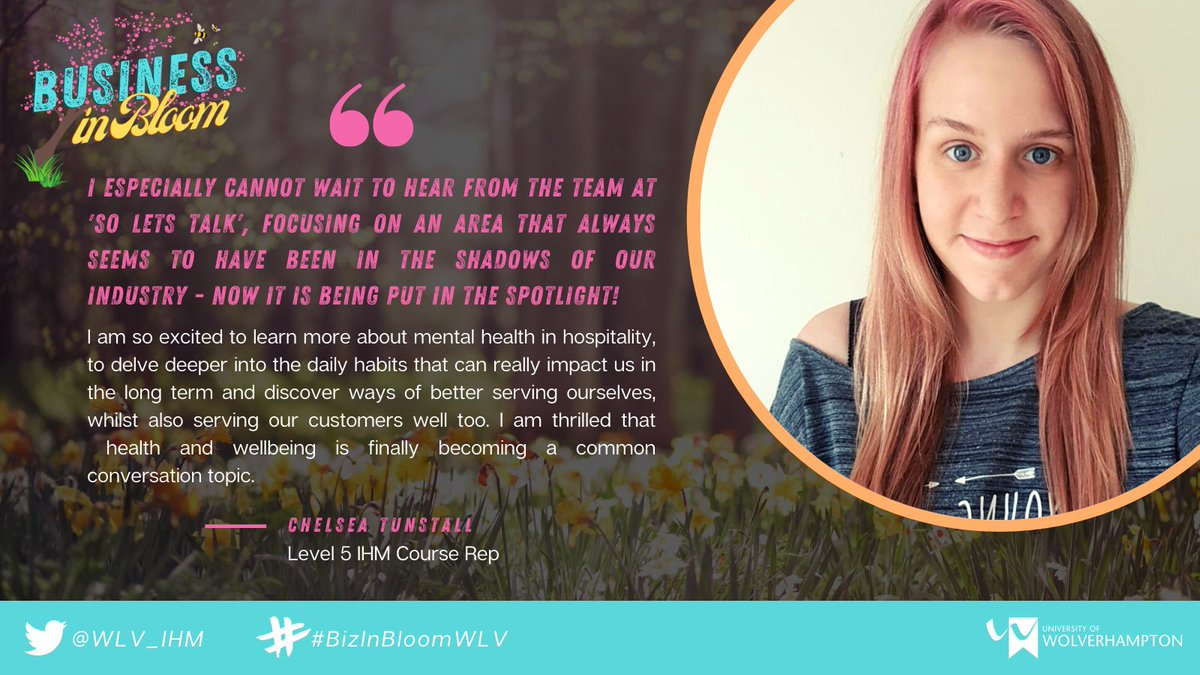 #QUOTED | Seeing us into the weekend <a href="/ChelseaTunstal2/">Chelsea Tunstall</a> shares her excitement for our #BizInBloomWLV programme, but especially @SoLetsTalk1's #LetsTalkAboutSECS session. We completely agree Chelsea, looking after our health has never been more important!🧠💭 DM to book🔗