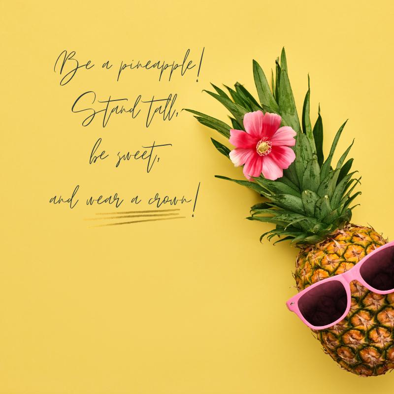 LuckysAngel21's tweet photo. Be a pineapple! I hope this reminder made you smile!  #standtall #confidence #selfbelief #motivation #Fashionlovers #KCfashion #cheapbeauty #targetfashion #shein #beautyinfluencer #KCMakeup #levelup #lifegrowth https://t.co/tMZkUbmFvs