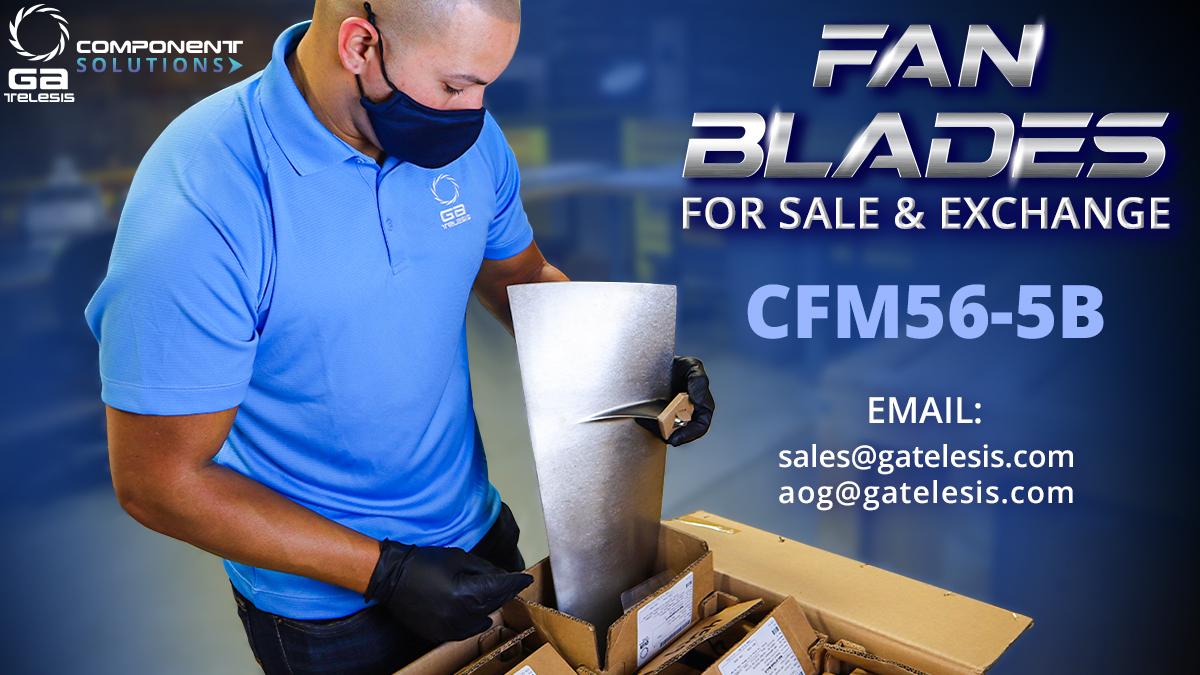GATELESIS's tweet photo. FAN BLADES In Stock, Ready to Ship — EMAIL: sales@gatelesis.com or aog@gatelesis.com! https://t.co/AOcfQj7laY #GATelesis #Aviation #FanbladeFocus #CFM56-5B https://t.co/gK5mFwQD3h