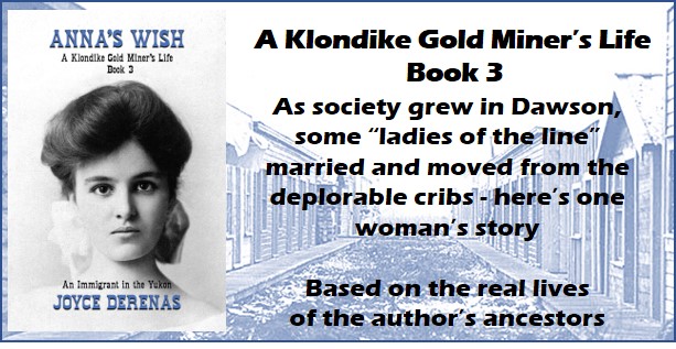 Dawson - the only city in the world to give whores a second chance.  Find out when you read ANNA’S WISH and see how life was lived in the 1920s in the Yukon.
#WritingCommunity #amwriting #IARTG 
Free Promo Codes available.