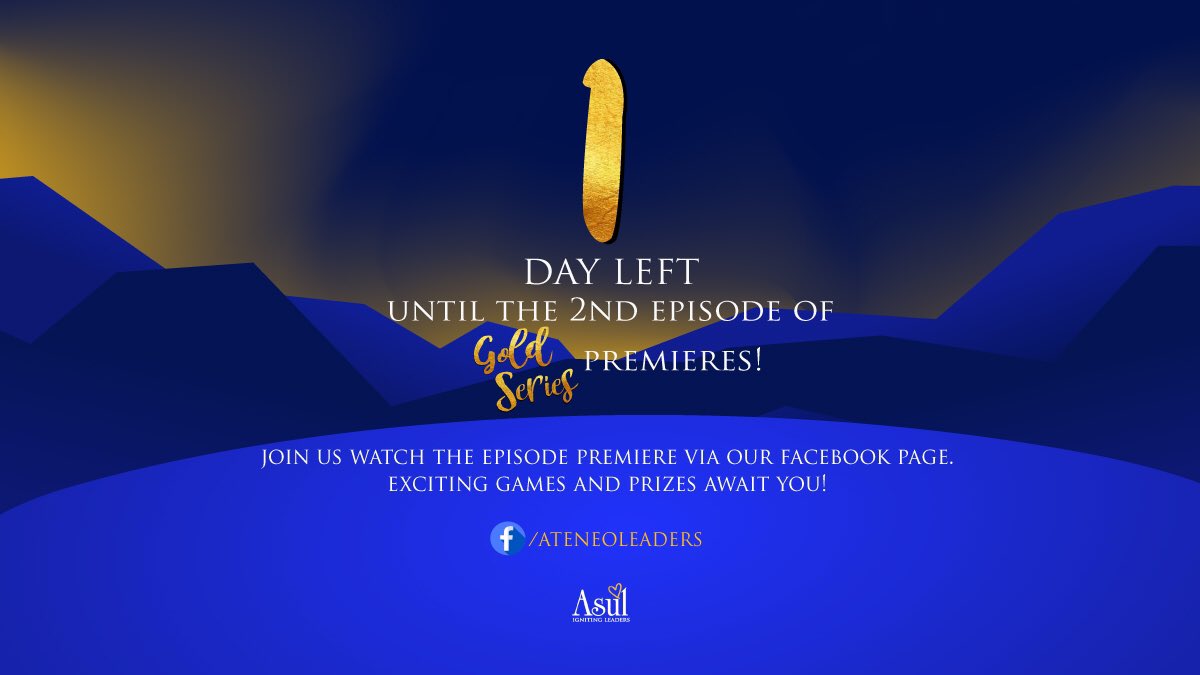 ateneoleaders's tweet photo. The journey of leadership never ends, and there's more to learn about it with people willing to guide you through.

Only a day left until the second episode premiere of the ASUL G.O.L.D. Series! https://t.co/wv14SCOvvm