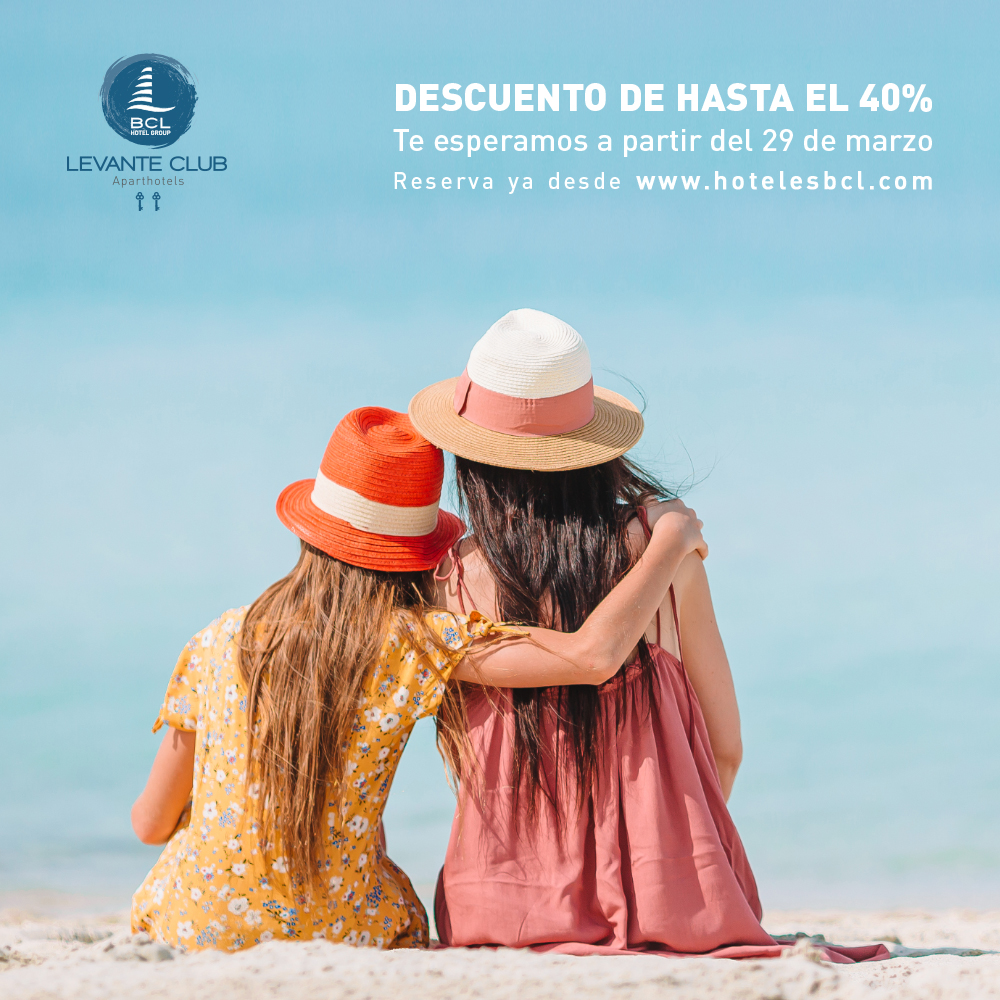 BCLLevanteClub's tweet photo. Nos vemos a partir del próximo lunes en Apartamentos BCL Levante Club. ¿Reserva tus vacaciones con nosotros!.  / See you from next Monday at BCL Levante Club Apartments. Book your holidays with us! 

#BCLLevanteClub #BCLHotelGroup #hotelesbcl https://t.co/T4NpoaJX4V