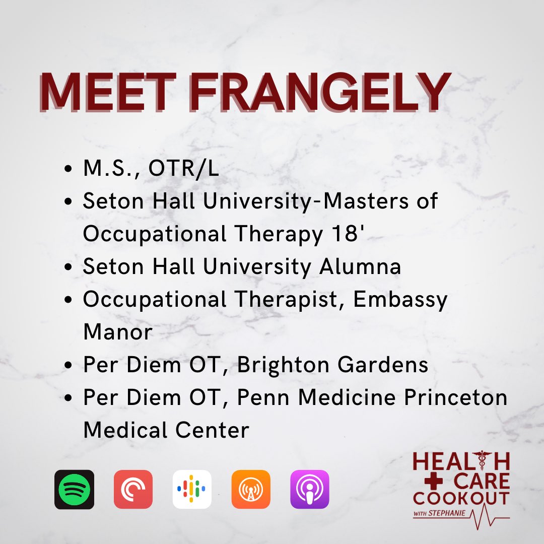 HCCookout's tweet photo. Ep. 4: Understanding Occupational Therapy with Frangely Rodriguez, M.S., OTR/L 🎙⚕️ Find it wherever you listen to podcast! 

https://t.co/iUDna4V8ub… https://t.co/4VMndN9xyR