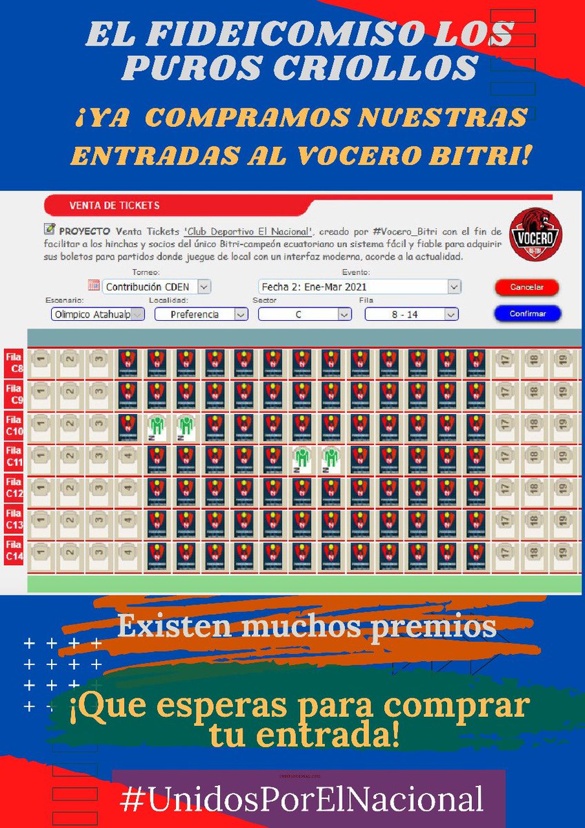 El Fideicomiso Los Puros Criollos, ya hicimos nuestra compra al <a href="/Vocero_Bitri/">#Vocero_Bitri</a>. ¡Tú ya tienes tú entrada‼️ Aprovecha estarás apoyando a #ElNacional y ganando premios personalizados de tu equipo. #YoYaCompréMiEntrada. ⚽️🥅🏃🏽‍♂️