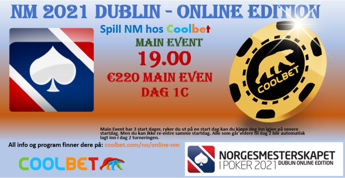 Hele 765 spillere har allerede gått videre til dag2. I dag  er det siste mulighet om du ønsker å gå til dag2 av main event. Vil du vinne gratisbillett? ♥️♦️♣️♠️

✅ Retweet 🔄 + følg oss
✅ 2 gratisbilletter deles ut i ettermiddag.

#pokeronline