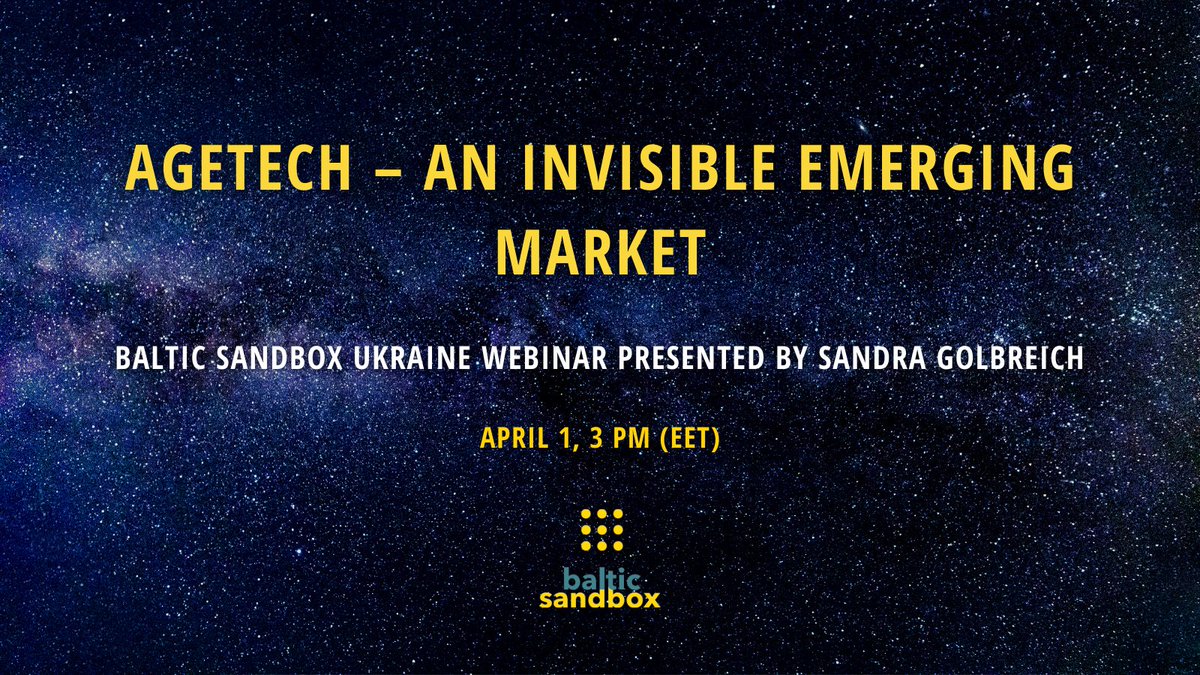 BSBUkraine's tweet photo. βοΈ On April 1, @BSBUkraine invites #startups to join the webinar dedicated to the topic: AgeTech β an Invisible Emerging Market, presented by Sandra Golbreich π Book your FREE ticket & let's meet on April 1, 3 PM (EET): https://t.co/2qRSpORypR
#silvertech #agetech #greytech https://t.co/bkSJyGA7gU