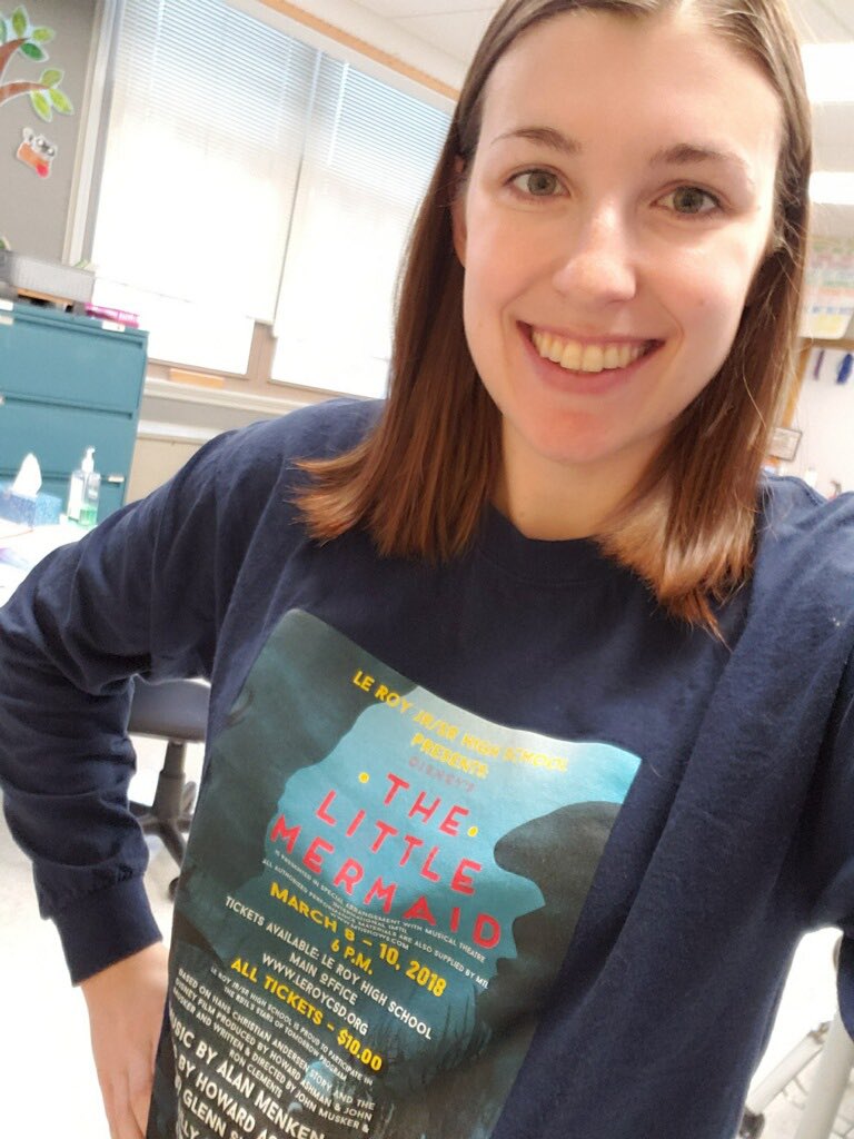 LRKnightsMusic's tweet photo. “We got a hot crustacean band!” Celebrating The Little Mermaid today! 

#showshirts #lrmusical @LeRoy_Knights https://t.co/0KQPBttB5c