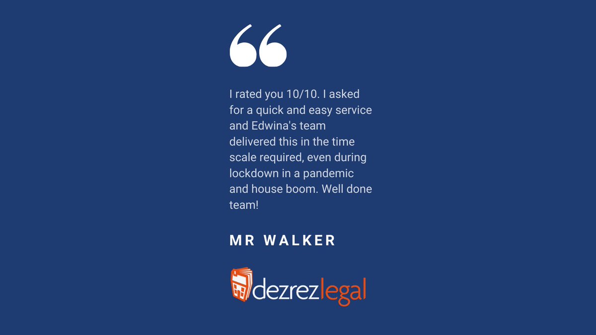 DezrezLegal's tweet photo. It’s #friyay🙌 and with another week comes another amazing review from a happy customer. High fives to Edwina’s team and our support colleagues for making Mr Walker’s move so easy #makingmovingeasy #conveyancing #customerlove❤️ #property #experts #yeyus #googleus #feedbackfriday https://t.co/VkjpLNCdcX