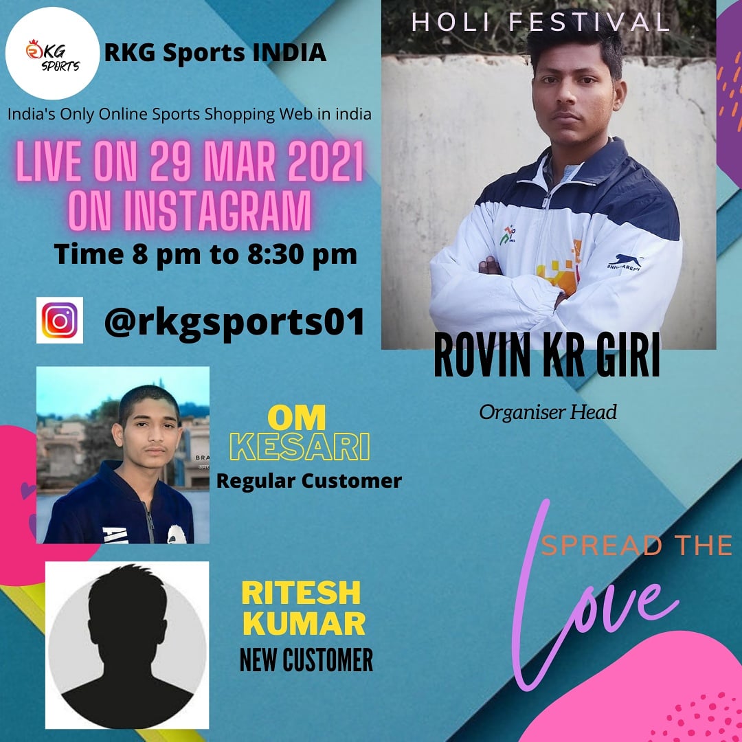 rovinkrgiri01's tweet photo. Coming live on Instagram on 29th March 2021 at 8 Pm to 8:30 Pm on the special occasion of Holi
#fastivalofcolors
Organiser @rovinkrgiri01 with Om Kesari and @RishuKu52935973
#join us https://t.co/e3MDmQi0Lw