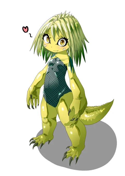 MHWのドスジャグラス擬人化丸呑みした後のでっぷりと膨らんだお腹好き 