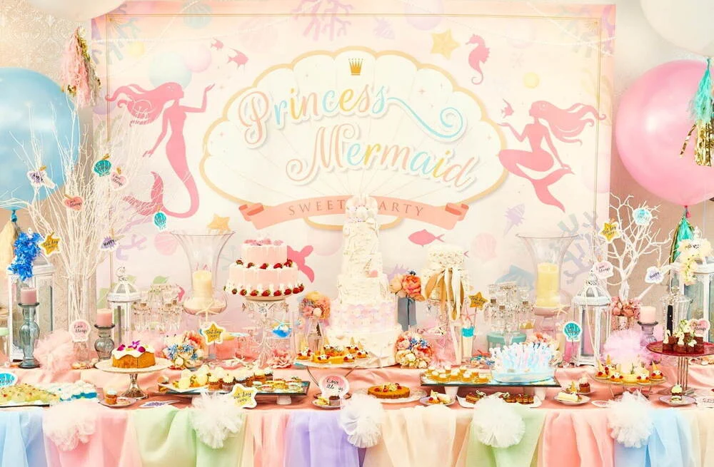 千葉・浦安で人魚姫がテーマのデザートブッフェ『プリンセス・マーメイドのスイーツパーティー』が誕生！マカロンやカップケーキが可愛すぎる！！