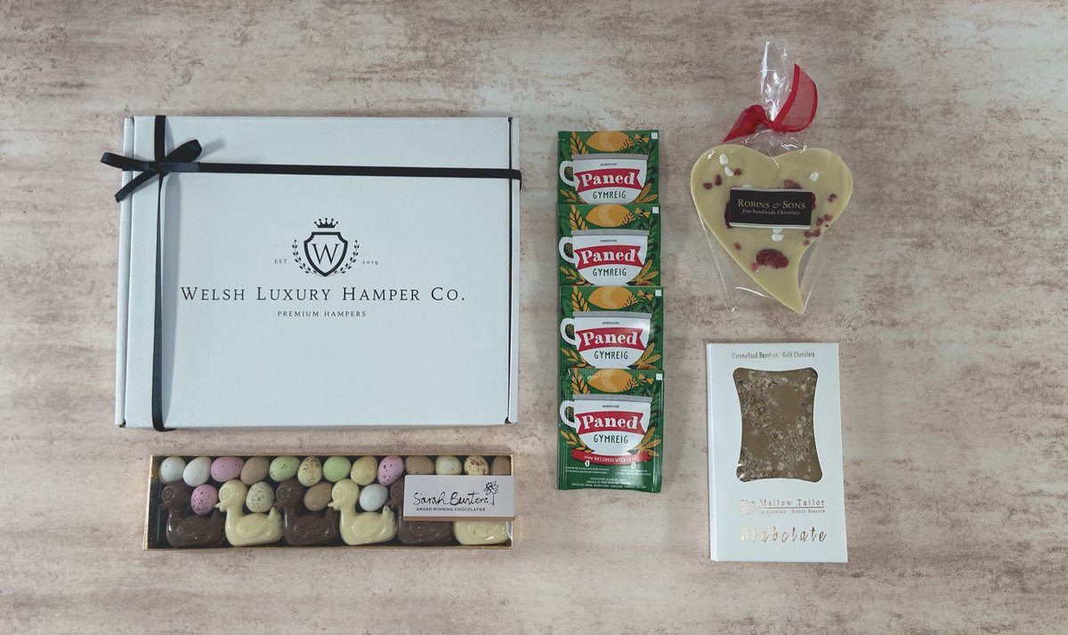 WELSHHAMPER's tweet photo. It’s 1 week until Good Friday! 

Pre-order our gorgeous Welsh Easter Hampers for delivery in time for Easter 🐣 

#wales #welshproduce #welshbusiness #foodanddrink #luxurybrands #hampers #giftideas #corporategifting https://t.co/IYTOgvjO0K