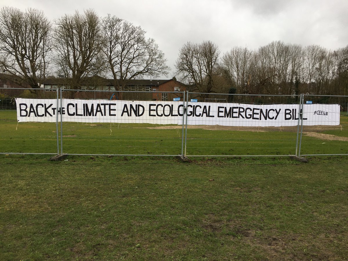 SueAuthor's tweet photo. One not-so-big town, Berkhamsted, is now bedecked with banners calling on @gaganmohindra to back the #CEEbill at its second reading, which should have happened today but it was postponed. This is a #ClimateEmergency #Actnow  for #ClimateJustice https://t.co/MkPlk8z7mh