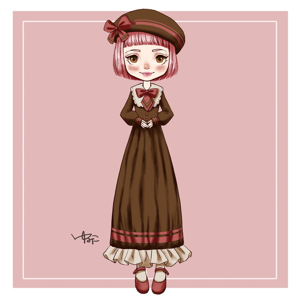 ゆみりん イラストレーター ロリィタファッションのオリジナルキャラクター スイーツプリンセス Cherry Brownie ロリィタ ロリィタさんと繋がりたい ロリィタイラスト ロリータイラスト ロリィタファッション ロリータファッション ロリータ