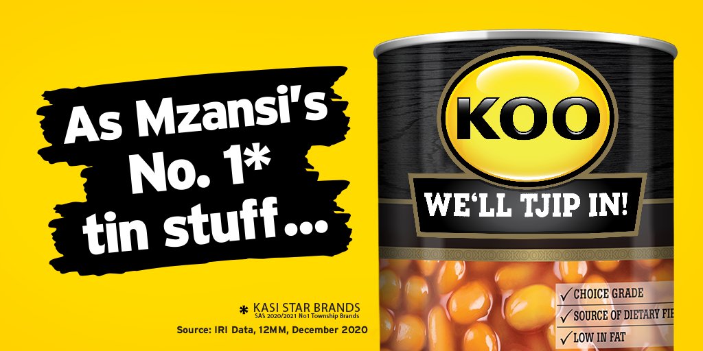 KOO_Food's tweet photo. Hey @NandosSA, as Mzansi’s No 1 tin stuff, we'll tjip in! KOO will match every tin donated for #TinsForTjips RT this and you could be 1 of 100 lucky fans to WIN a R50 Nando's voucher to order online, and Tjip in too! T&amp;Cs apply. https://t.co/gTYlzg5lmg
