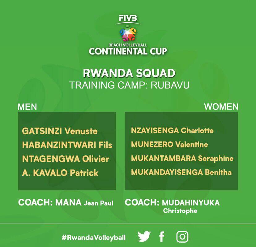 CAVBPress's tweet image. Rwanda's National team squad preparing for the FIVB Beach Volleyball Continental Cup serving as Tokyo 2020 qualifiers 🇷🇼🏐

@RwandaVolleybal