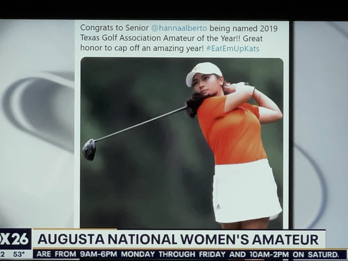 Thanks to <a href="/NateGriffFOX26/">Nate Griffin</a> for having <a href="/BearkatsWGolf/">Sam Houston Women’s Golf</a> senior  <a href="/hannaalberto/">hanna⚓️</a> on the show this morning to talk about playing in the <a href="/anwagolf/">Augusta National Women's Amateur</a> next week.
