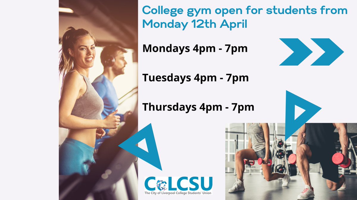 The <a href="/COLCollege/">The City of Liverpool College</a> gym will open on Monday 12th April (subject to government guidelines). Keep an eye out on our social media for update and details of how to book a slot