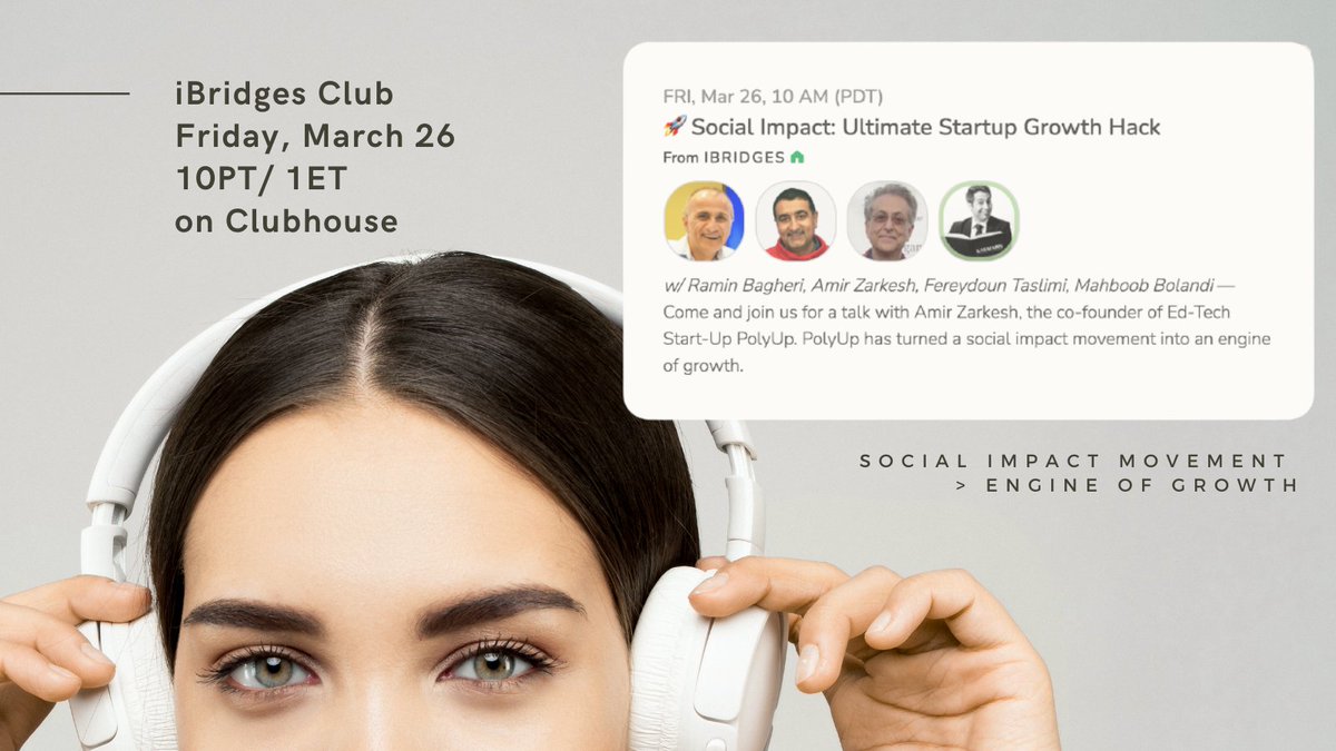 letsmod_ai's tweet image. We&apos;re honored to be guests in the iBridges club on #Clubhouse! 
Turning a #socialimpact movement into an engine of #growth. joinclubhouse.com/event/MOKKZBR7
Drop in: 10:00 PT/ 1:00 ET
More info: is.gd/A6JmMY  #maths #edtech #edtechchat #startup #socialjustice #equity #SDGs