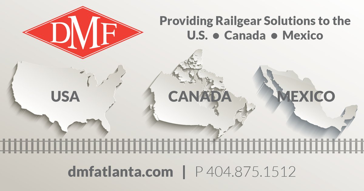 DMF is proud to provide high-quality railgear to our customers in the U.S., Canada, and Mexico. ow.ly/NQde50Dbq7r

#WhoWeServe #Nationwide #ServingNorthAmerica #MadeinUSA #DMF