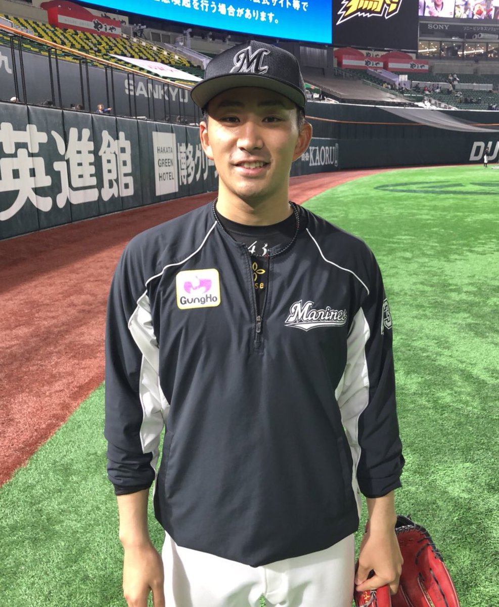 chibalotte's tweet photo. 「今年の目標は規定投球回を投げる事とチームの勝利に貢献する事です！」と #小島和哉 投手。#chibalotte #広報 https://t.co/bFTGPz6Fjo