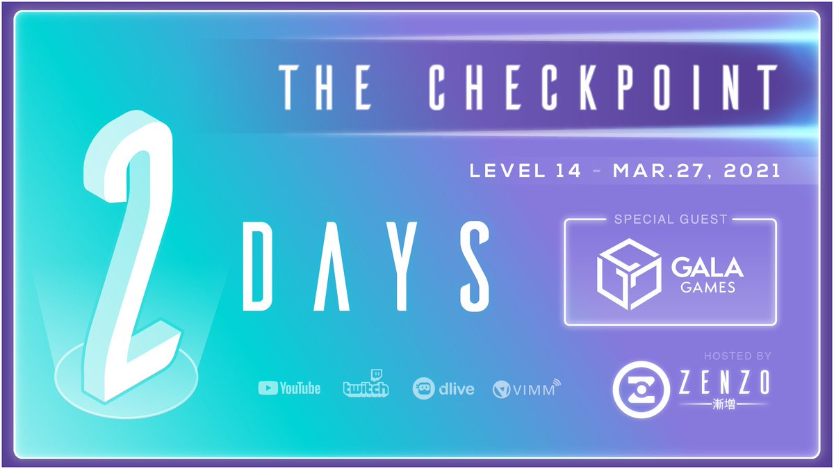 zenzo_ecosystem's tweet photo. 2⃣Days until the ⛩️ #TheCheckpoint Level 14!

🗓️ Saturday, March 27th

🧙‍♂️@BitBenderBrink
 
⏰ Time zones

🇺🇸 12 pm CST
🇨🇴 12 pm COT
🇺🇸 1 pm EST
🇬🇧 5 pm GMT
🇻🇳 12 am ICT
🇯🇵 2 am JST

Be sure to follow #ZENZO on @Twitch:
https://t.co/skRED2ZLzN

#ForTheGamerByTheGamer $ZNZ #ZFI https://t.co/bcjmBSTBRO