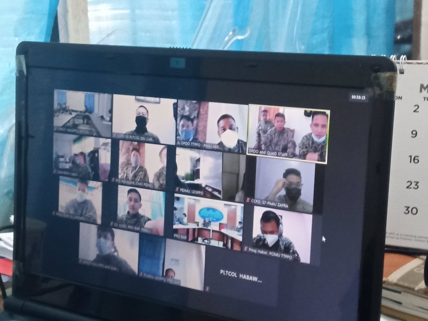 BlueMeowsolana's tweet photo. On March 26 at 2:00 PM, Quadstaff personnel led by PLTCOL JUDE MARLON D DEL CARMEN, Chief CCADU, CCPO attended the E-MPO meeting via Zoom presided by PCOL PABLO G LABRA, DRDO BARM.
#PNPPatrolPlan2020
#WeServeandProtect
#PNPKakampiMo
#TeamCCPO https://t.co/74xeFW79Pw