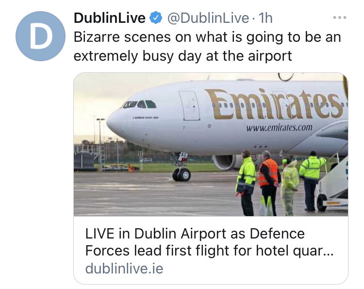 This claim is untrue. Like everyday for months, today will NOT be a busy day <a href="/DublinAirport/">Dublin Airport</a>. It will the exact opposite. Our passenger numbers were down by 96% last week; it’ll be the same this week. The number of passengers here is currently about 4% of a normal day in March.