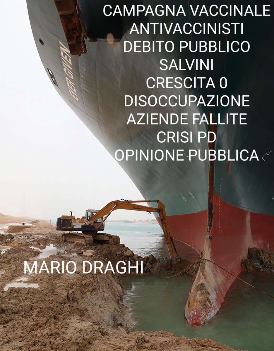 laSchedaNulla's tweet photo. #SuezBLOCKED #Suez #suezcanel #suezcrisis #26marzo
Draga #Draghi! https://t.co/mEmLdehOJA