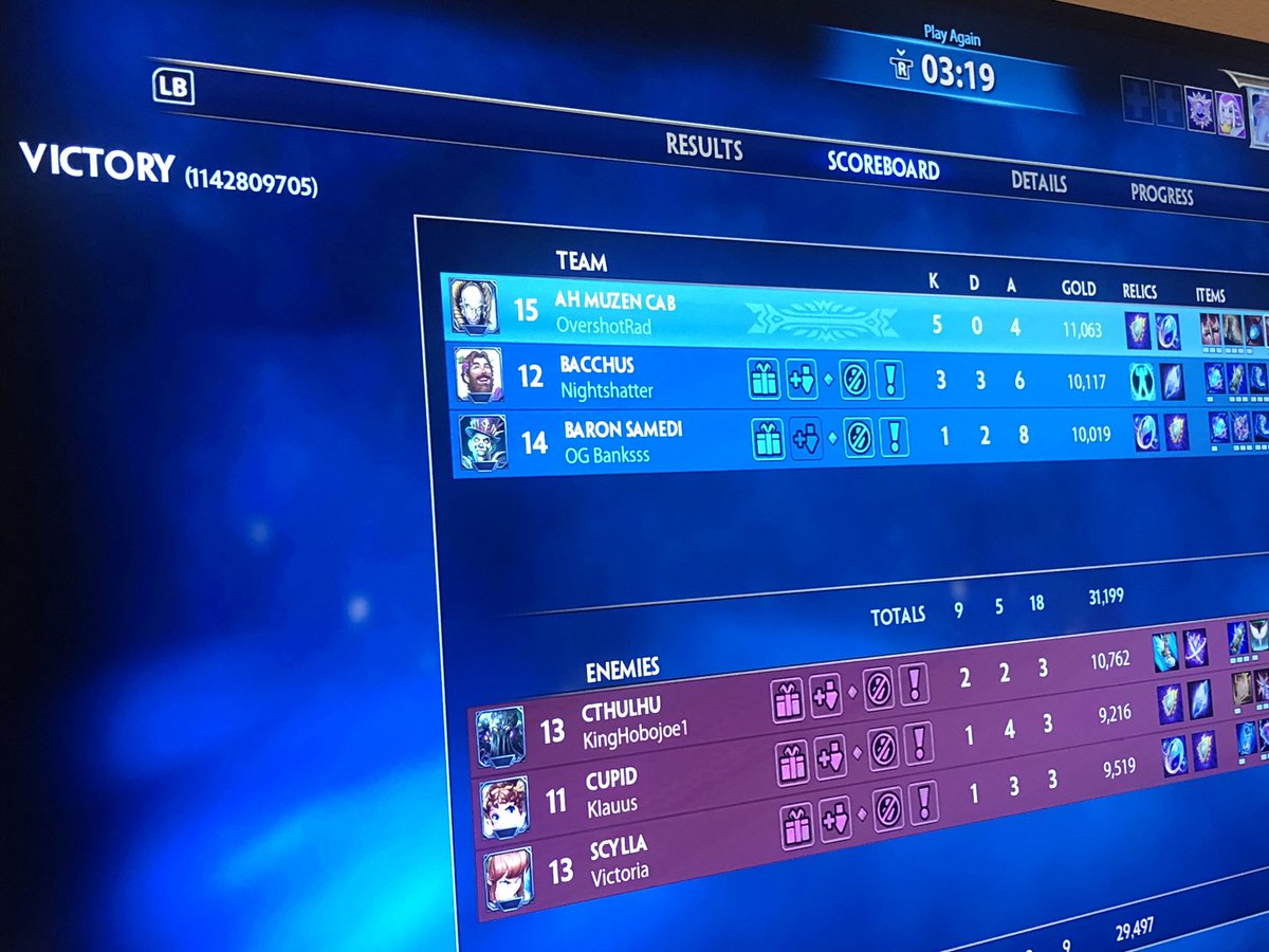 officialzayp's tweet photo. @HiRezStudios how is it we win in ranked joust and get NO CREDIT. Match ID is there, we gotta fix this https://t.co/bR7FcJH63M