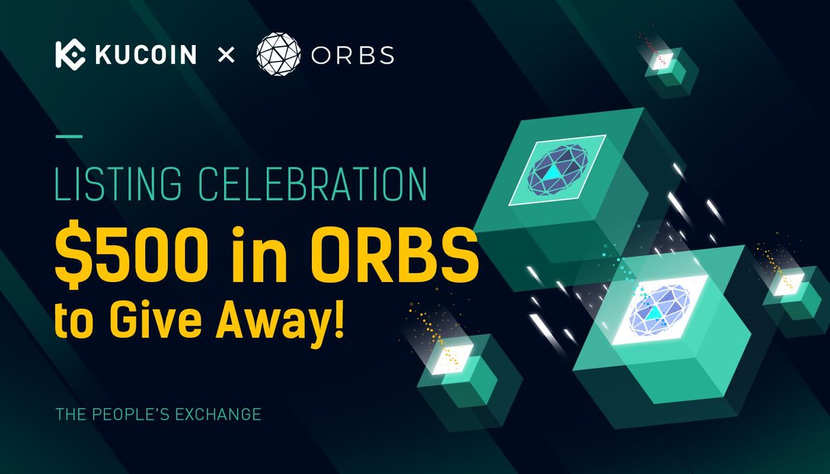 🥳 Listing Celebration: $500 in $ORBS to Give Away!

✅ Follow <a href="/kucoincom/">KuCoin</a> &amp; <a href="/orbs_network/">Orbs</a> 
✅ Quote this tweet with the hashtags #KuCoin &amp; #Orbs
✅ Tag 3 friends

🏆 We will select 5 winners on March 31, 2021 to each receive $100 in ORBS!