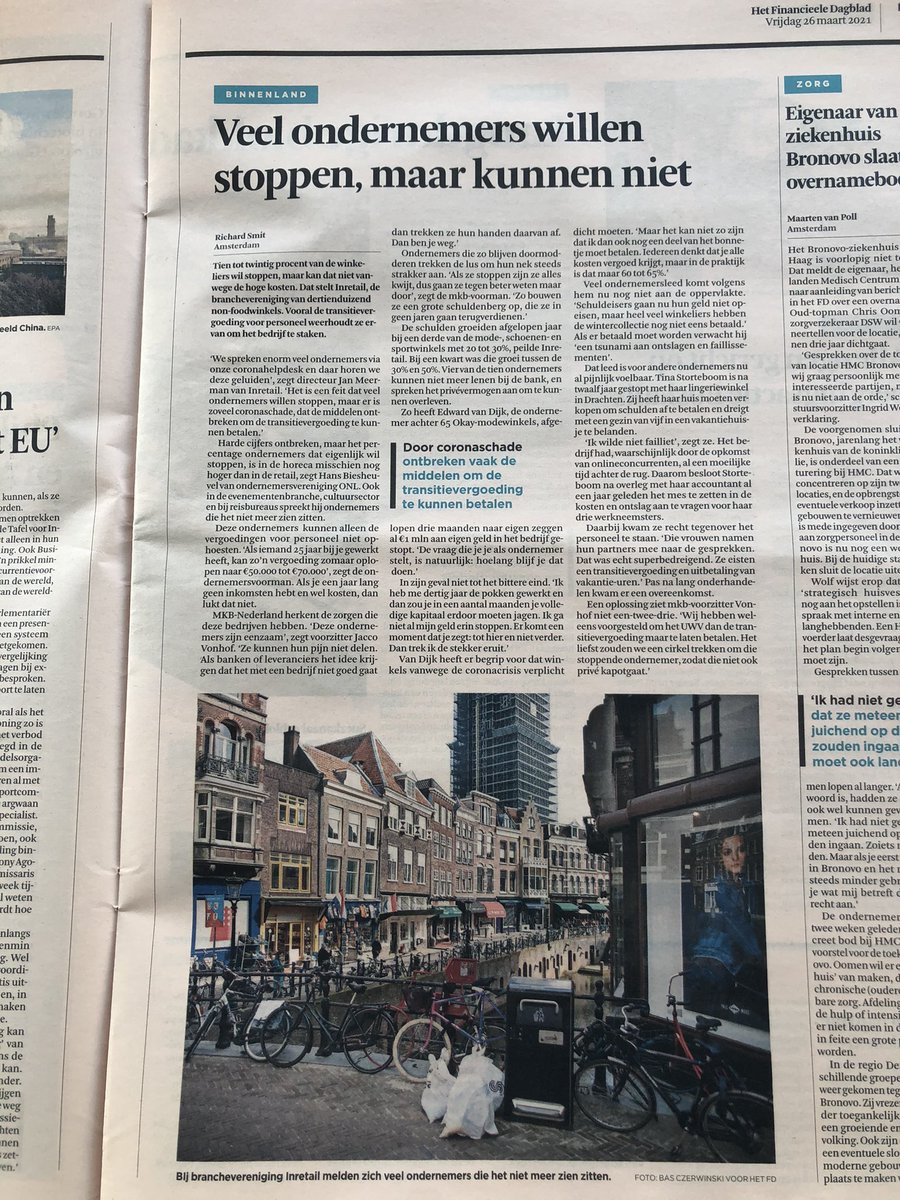 Schokkend hoe ondernemers privé en zakelijk kapot gaan door de pandemie! De overheid zal toch echt toe moeten naar maatwerk compensatie. Hoezo kan dat niet?#coronamaatregelen #FD